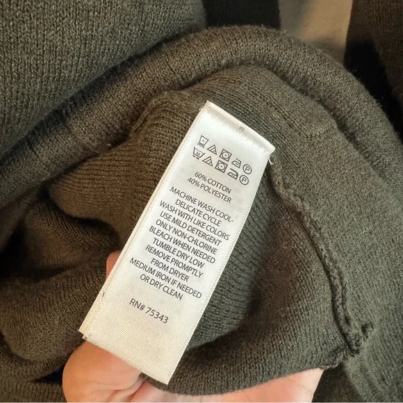 Tahari Medium Green Hooded Womens Cardigan - Picture 4 of 4